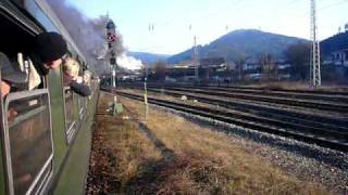 preview picture of video 'V1 Dreikönigsdampf Steamtrain Start up in  Hausach 3 56min 03.0.1.09'