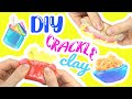 Nickolodeon How to Make DIY Crackle Clay Tutorial FUN FOODS with Slime Glaze