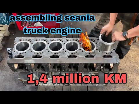 assemble scania truck engine / 1.4 million kilometers