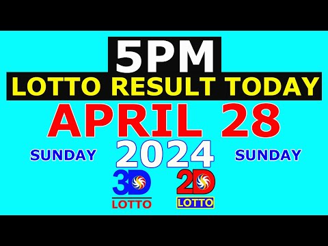 Lotto Result Today 5pm April 28 2024 (PCSO)