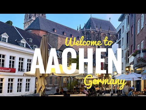 Aachen, Germany. Walking tour. 2025. 4K video