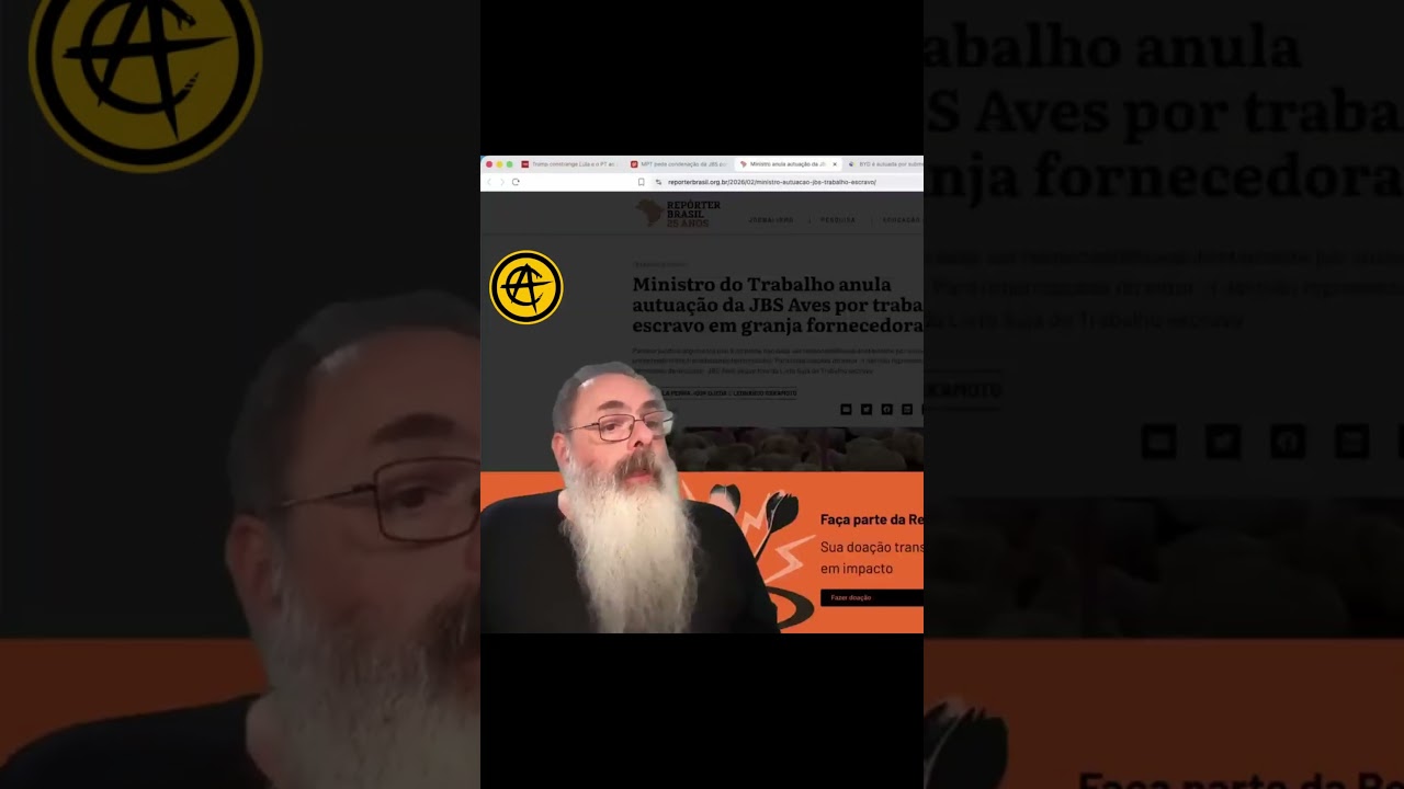 TARIFA AMERICANA foi por LULA IGNORAR TRABALHO ESCRAVO da JBS: ? "PARTIDO dos TRABALHADORES"?