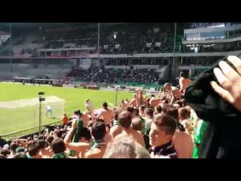 ASSE 1 - 1 Nice - Magic Fans - Torse nue sur les grille de goeffroy