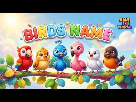 Birds Name for Kids | पक्षियों के नाम | Birds Vocabulary | Preschool Kids #viral