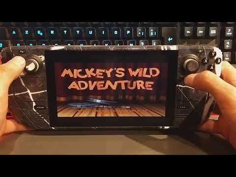 It's 'Mickey's Wild Adventure' From PSX On a Steam Deck With a Natural Black & White Marble Skin!