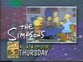 The Simpsons Fox Promo 1990 Bart Vs Thanksgiving S02E07 30 Second