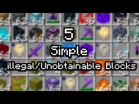 5 Simple illegal/Unobtainable Blocks 100% in Survival Minecraft! MCPE/Xbox/Windows/Switch/PS