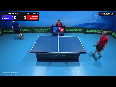 12:00 Andrii Hrabskyi 0-3 Hennadii Yurchenko 13.05.2023 TT Euro.Cup Ukraine Master. TABLE 3
