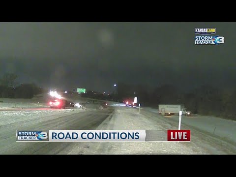 Roads remain slick, several slide offs on K-96