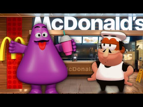 Pizza Tower In Grimace Shake