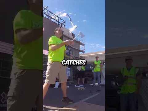 Part 1/2: Most axe juggling catches world record 2900+ by David Record Breaker Rush #FYP