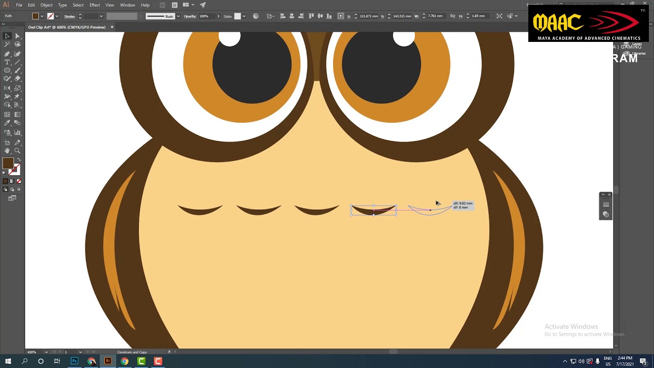 Owl Clipart | VECTOR ART | MAAC | MALLESWARAM #vector #digital  #design
