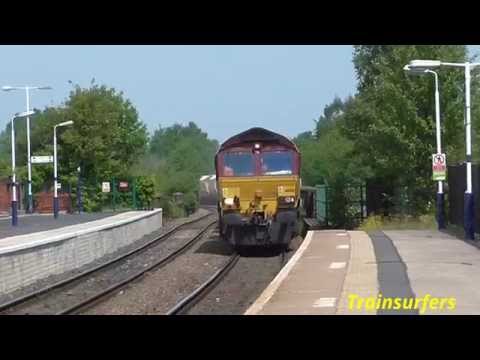 DB Class 66 No. 66148 on 6H43 Pendleton - Tunstead Sdgs @ Hyde Central on 12.06.15 - HD