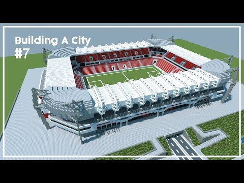 Building A City #7 // Football/Soccer Stadium // Minecraft Timelapse