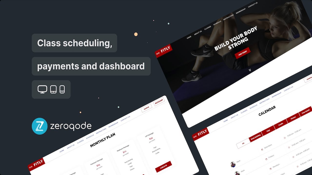 Fitly - Fitness Center Template Video Presentation by Zeroqode