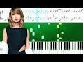 Taylor Swift - betty (Piano Tutorial With Sheets | Piano Instrumental | Piano Karaoke)