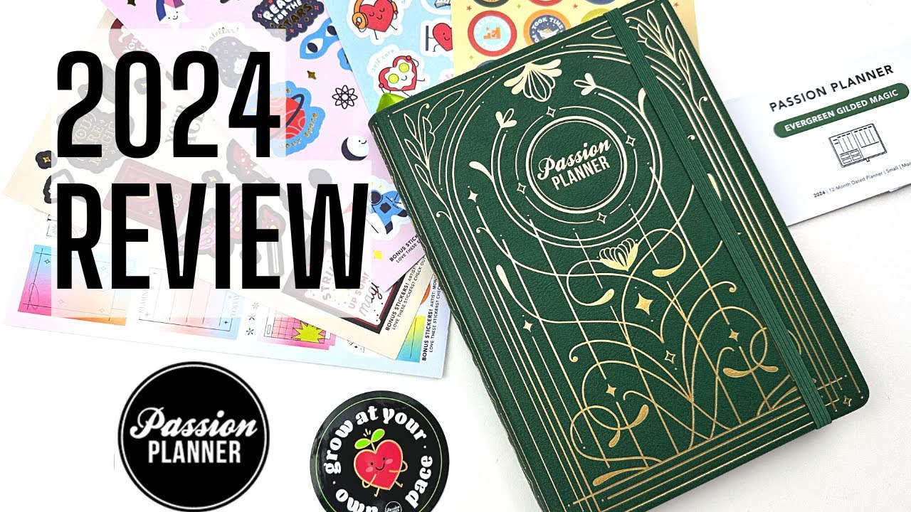 Passion Planner Review Weekly 2024 Evergreen Gilded Magic Small