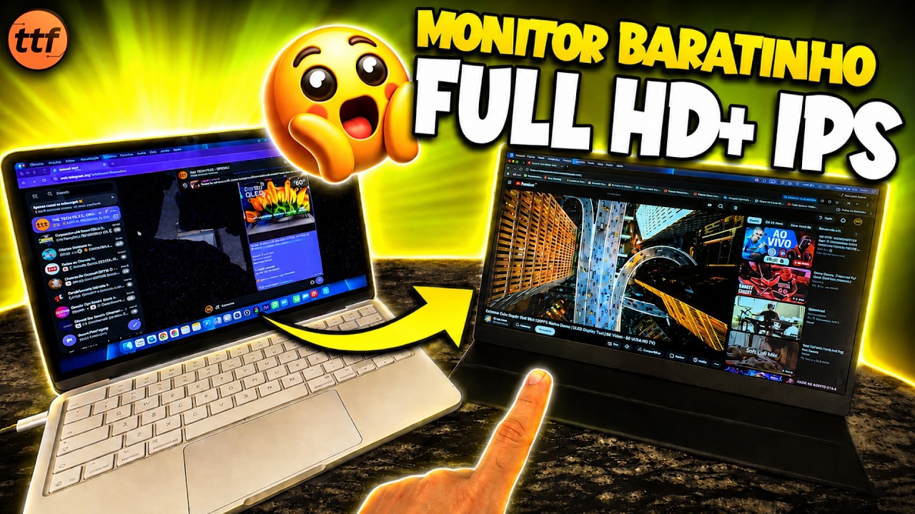 Miniatura da avaliação em vídeo de Monitor Portátil Bettdow 15.6" Full HD 60Hz IPS Preto