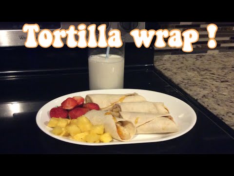 HOW TO MAKE TORTILLA WRAP WITH PEANUT BUTTER//JELLY//BANANA!!