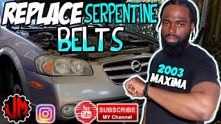 How To Replace Serpentine Belts Nissan Maxima Altima Quest Murano Vq35