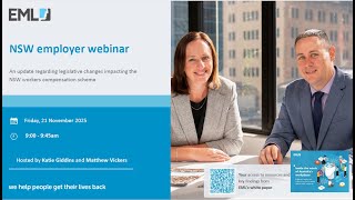 EML NSW employer webinar: changes to the workers compensation system in NSW