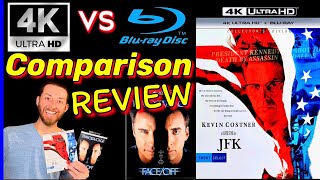 JFK 4K UHD & FACE OFF 4K UltraHD Blu Ray Reviews 4K vs Blu Ray Image Comparisons Analysis & Unboxing