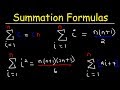 Summation Formulas And Sigma Notation Calculus