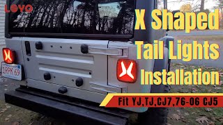 X Tail Lights - Jeep TJ