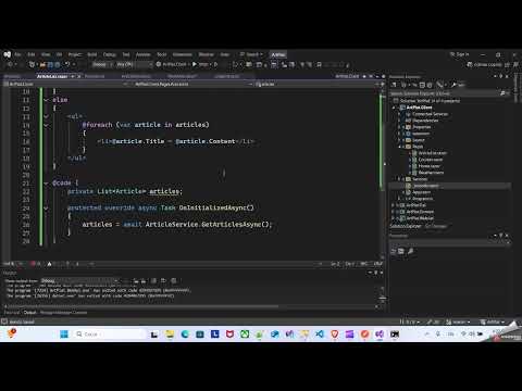 Blazor italiano corso tutorial fullstack 13 Client componente lista articoli