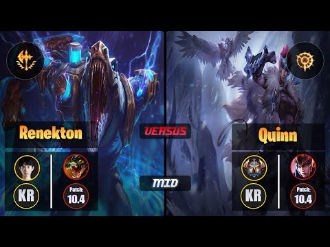 Doinb RENEKTON (Mid) [Conqueror] VS QUINN - Challenger KR Patch 10.4