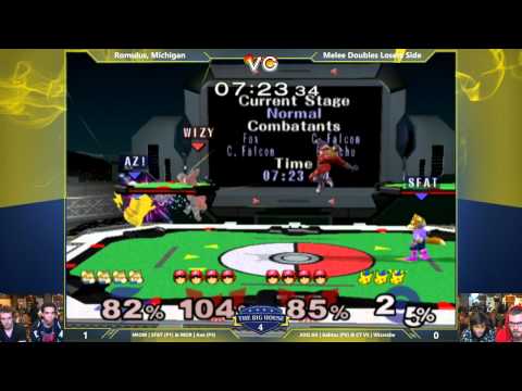 The Big House 4 - SFAT & Axe Vs. Gahtzu & Wizzrobe - Losers Top 8 - SSBM