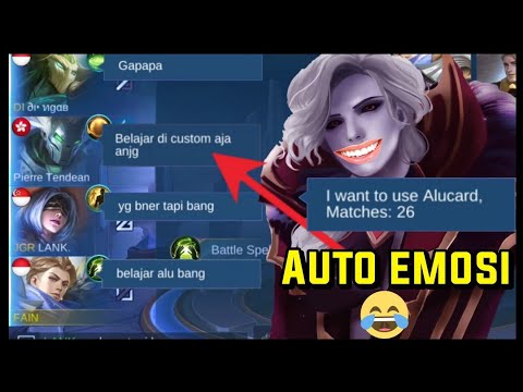 TOP GLOBAL ALUCARD PRANK MAU BELAJAR ALUCARD DI RANK MYTHIC!! TIM EMOSI