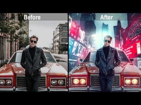 Neon Glow Effect Portrait Photoshop Tutorial