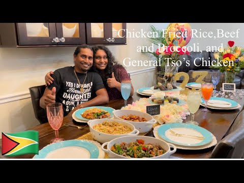 CHICKEN FRIED RICE, BEEF AND BROCCOLI, AND GENERAL TSO’S CHICKEN