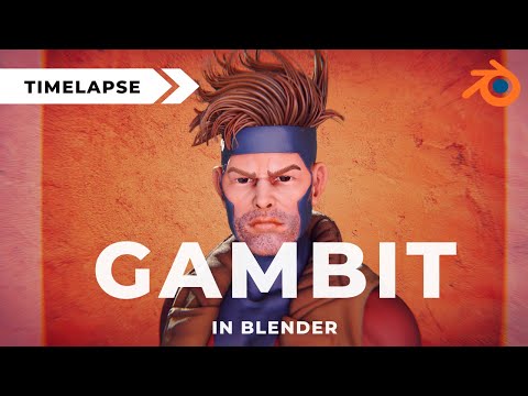 Gambit x-men sculpting in blender