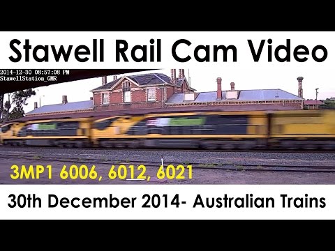 RAILCAM - 3MP1 6006, 6012, 6021 through Stawell - 30th December 2014 - Australian Trains