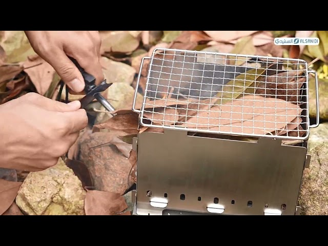 Multifunctional Hiking Grill 20.5*15.5*21cm - Light and easy to carry, withstands high temperatures, and is versatile