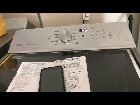 Washer maytag bravos error code F5 E1. Means the door switch doesn’t lock