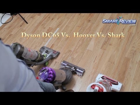 Dyson Demo | Dyson DC65 Animal Vacuum vs. Hoover Air Pro vs. Shark Rotator | Upright Bagless Vacuums