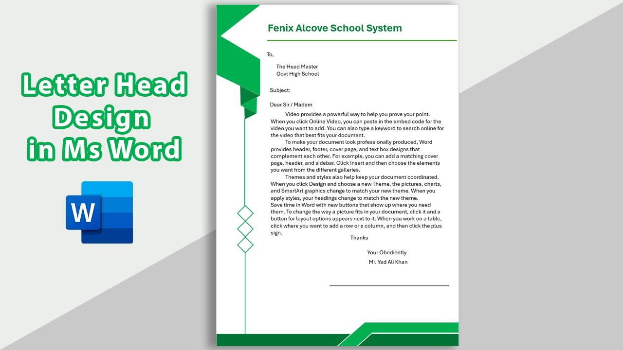 How to Create Cover Letter | Letterhead in Ms word || Designing Stunning Cover letter and letterhead