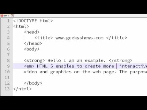 23 Strong and Emphasis Tag in HTML Hindi