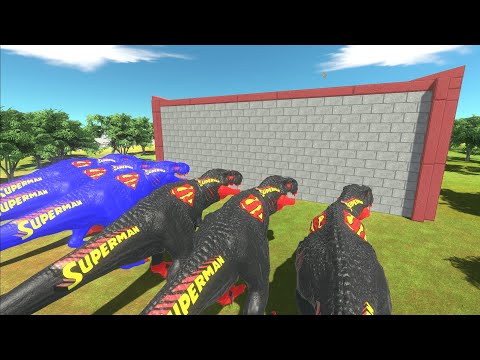 Superhero Dinosaur Clash Block Race Animal Revolt Battle Simulator