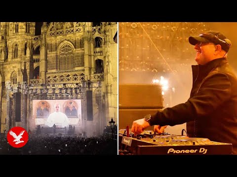 Pope Leo and priest Guilherme surprise worshippers with electronic rave party
