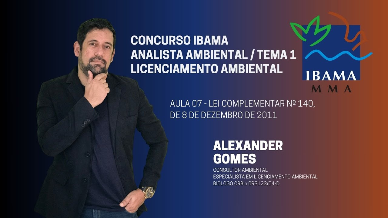 Aula 7 Lei Complementar 140/2011 - Cargo Analista Ambiental Concurso IBAMA 2024