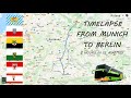 FROM MUNICH TO BERLIN BUS RIDE 4K HERO 8 Timelapse Flixbus Busride Munich Berlin