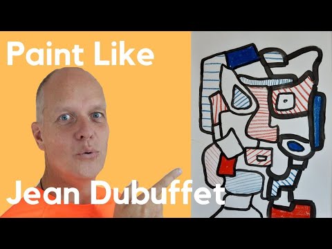 Paint like Jean Dubuffet portrait – Art Informel - Art Brut - Amateur Art