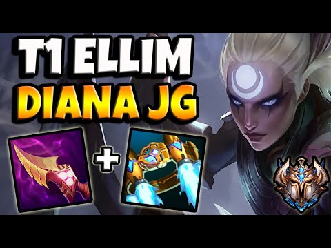 DIANA Jungle vs RUMBLE [ T1 Ellim ] Korea Challenger Patch 11.8 ✅