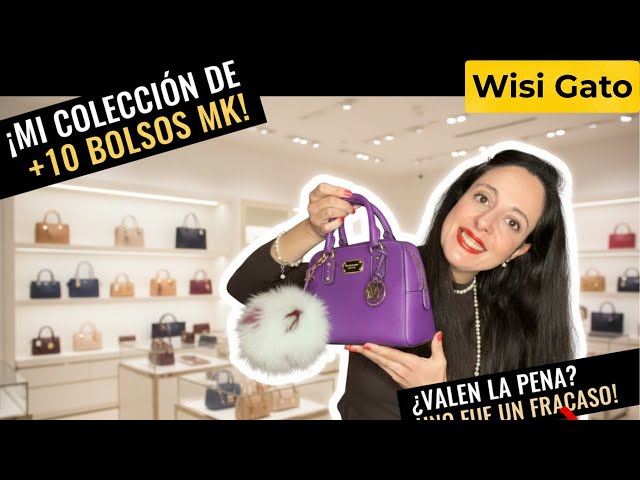 Vídeo relacionado con Michael Kors Marilyn - Bolsa de mano mediana con cremallera superior, herrajes en tono dorado/firma MK/Blush Multi