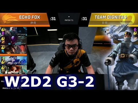 Dignitas vs Echo Fox Game 2 | S7 NA LCS Spring 2017 Week 2 Day 2 | DIG vs FOX G2 W2D2
