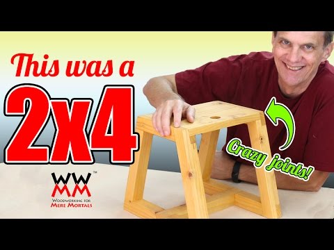 Part of a video titled Make This Utility Step Stool From A Single 2x4 - YouTube